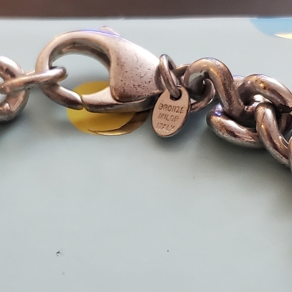 Milor silver and crystal paved chain bracelet - Picture 4 of 6